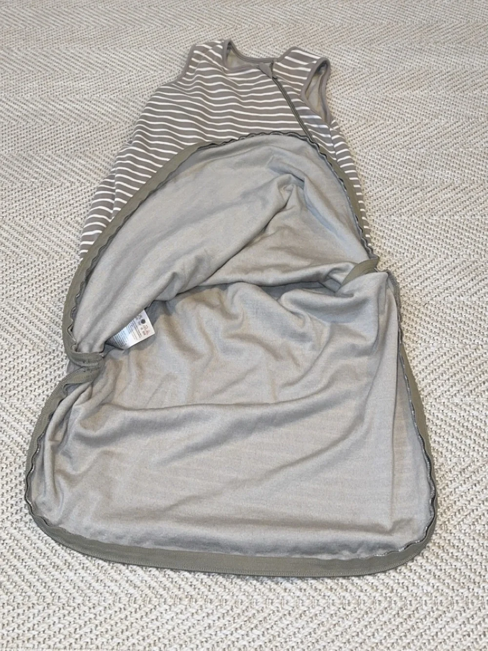 Woolino 4 Season Classic Wool & Organic Cotton Striped Sleep Sack 18-36 Months